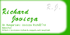 richard jovicza business card